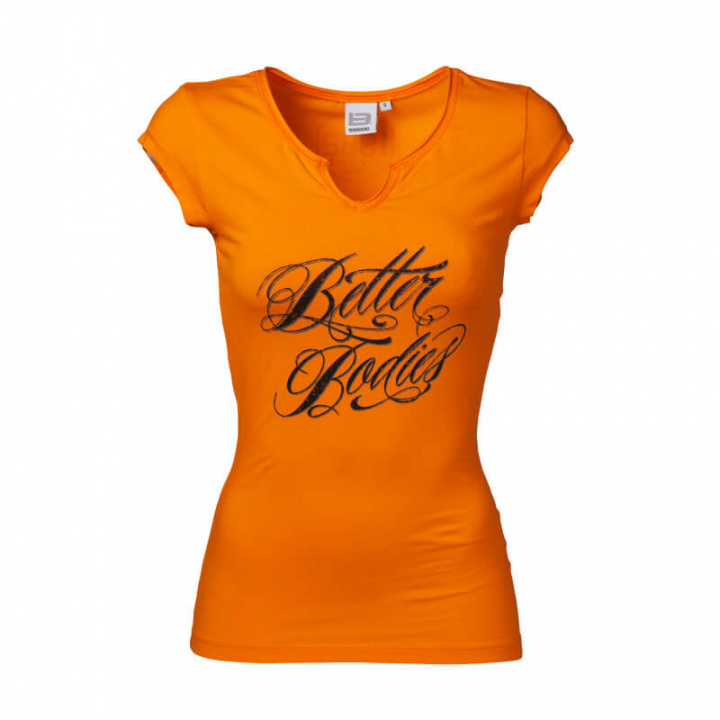 Sjekke Raw Energy Tee, bright orange, Better Bodies hos SportGymButikken.no