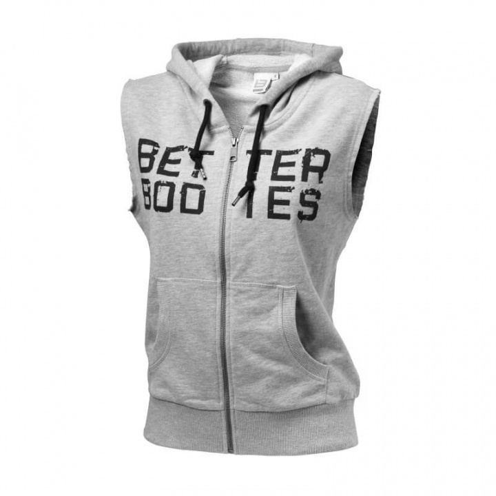 Sjekke Athletic S/L Hood, grey melange, Better Bodies hos SportGymButikken.no