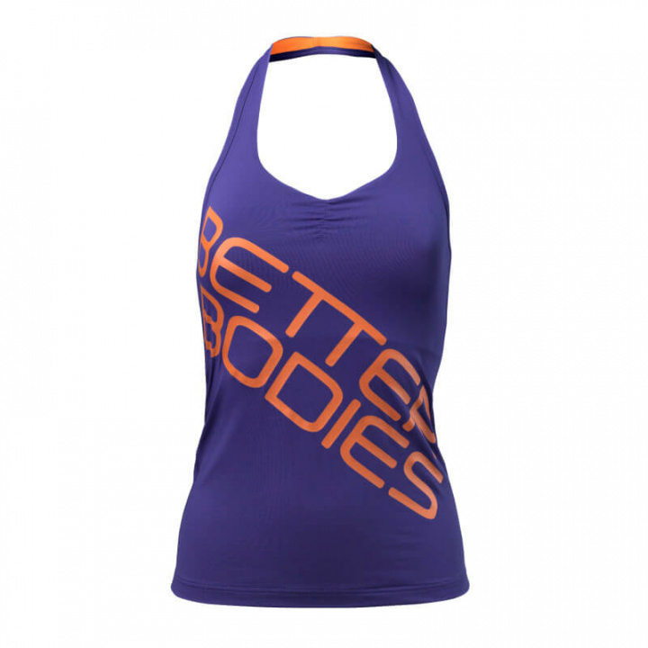 Sjekke Halterneck Tank Top, athletic purple, Better Bodies hos SportGymButikken.