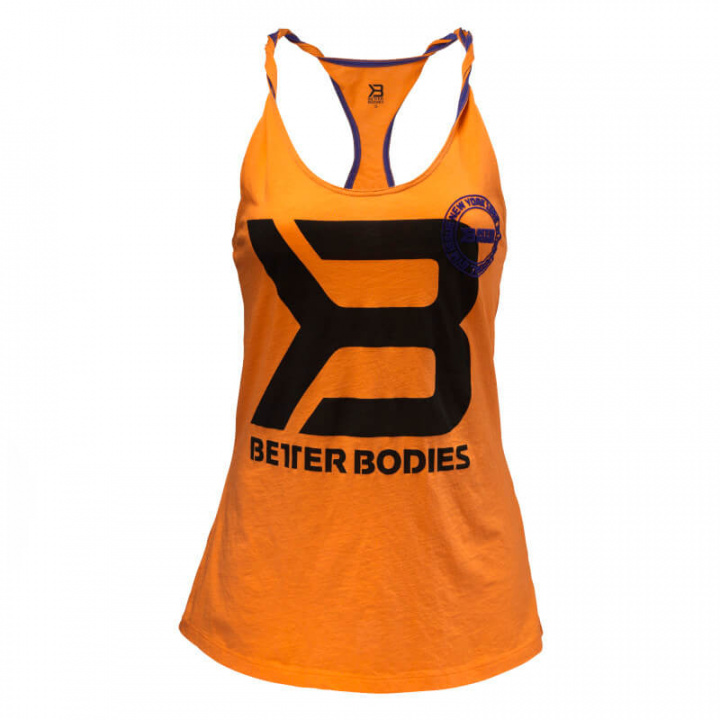 Sjekke Twisted T-back, bright orange, Better Bodies hos SportGymButikken.no