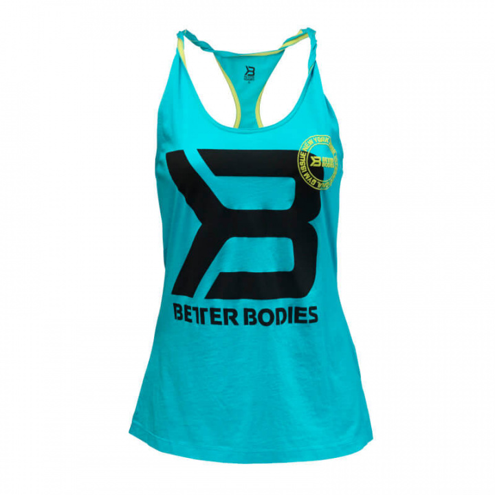 Sjekke Twisted T-back, aqua blue, Better Bodies hos SportGymButikken.no