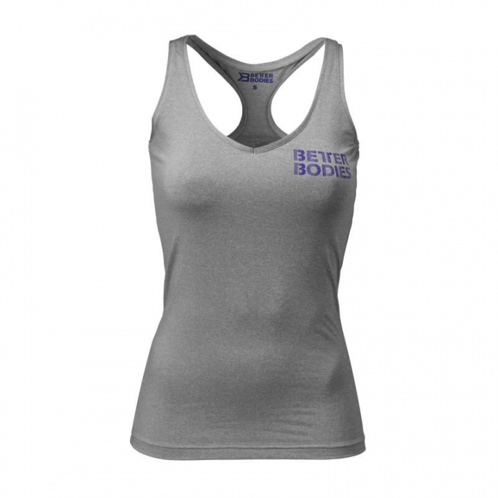 Sjekke Fitness Logo Top, grey melange, Better Bodies hos SportGymButikken.no