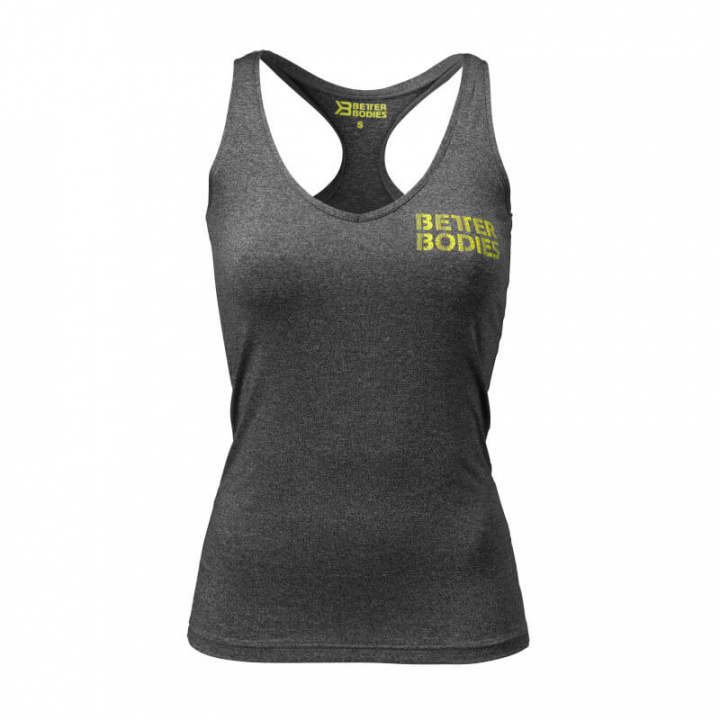 Sjekke Fitness Logo Top, antracite melange, Better Bodies hos SportGymButikken.n