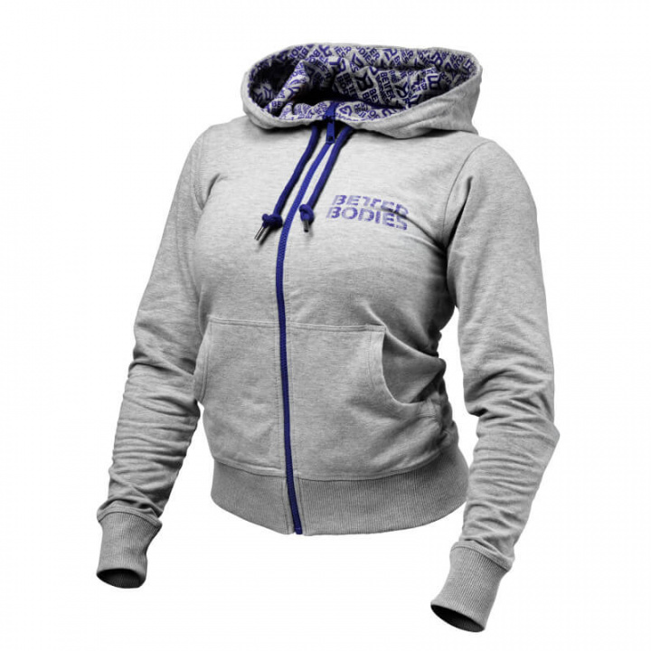 Sjekke Soft Logo Hoodie, grey melange, Better Bodies hos SportGymButikken.no