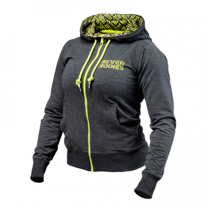 Sjekke Soft Logo Hoodie, antracite melange, Better Bodies hos SportGymButikken.n