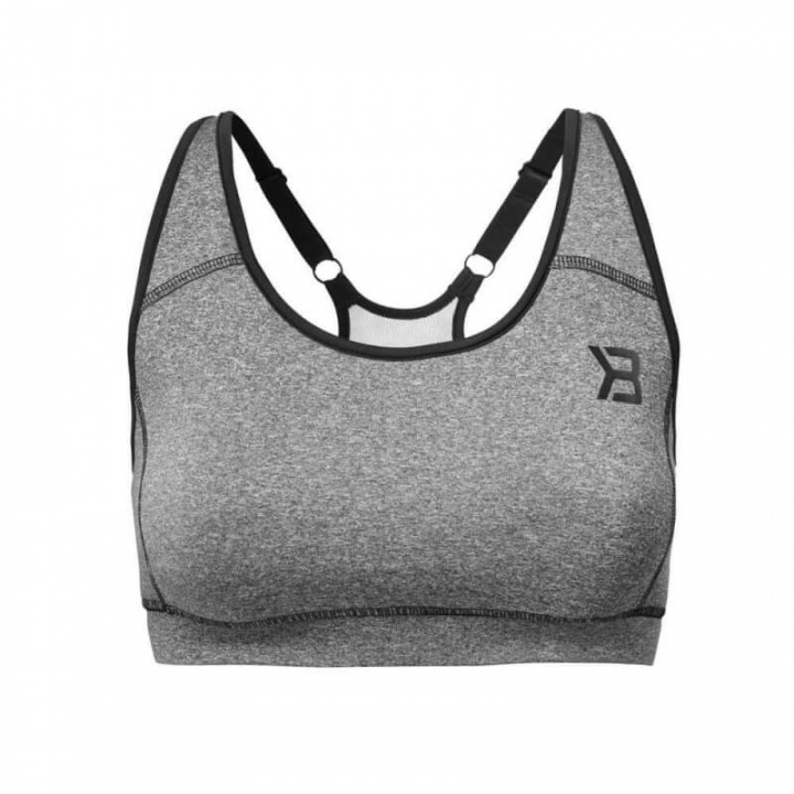 Sjekke Sports Bra, graphite melange, Better Bodies hos SportGymButikken.no