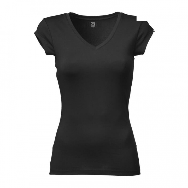 Sjekke Women's V-Tee, black, Better Bodies hos SportGymButikken.no