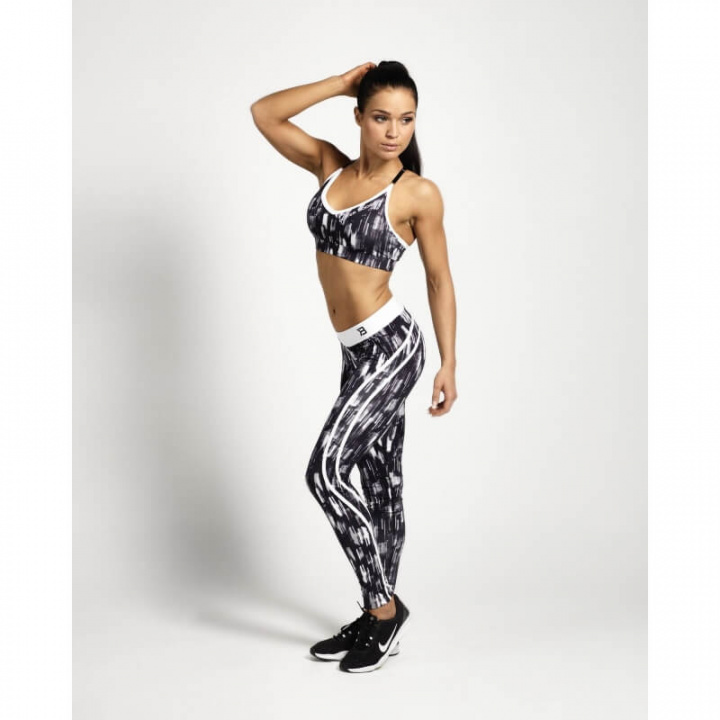 Sjekke Manhattan Tights, black/white, Better Bodies hos SportGymButikken.no