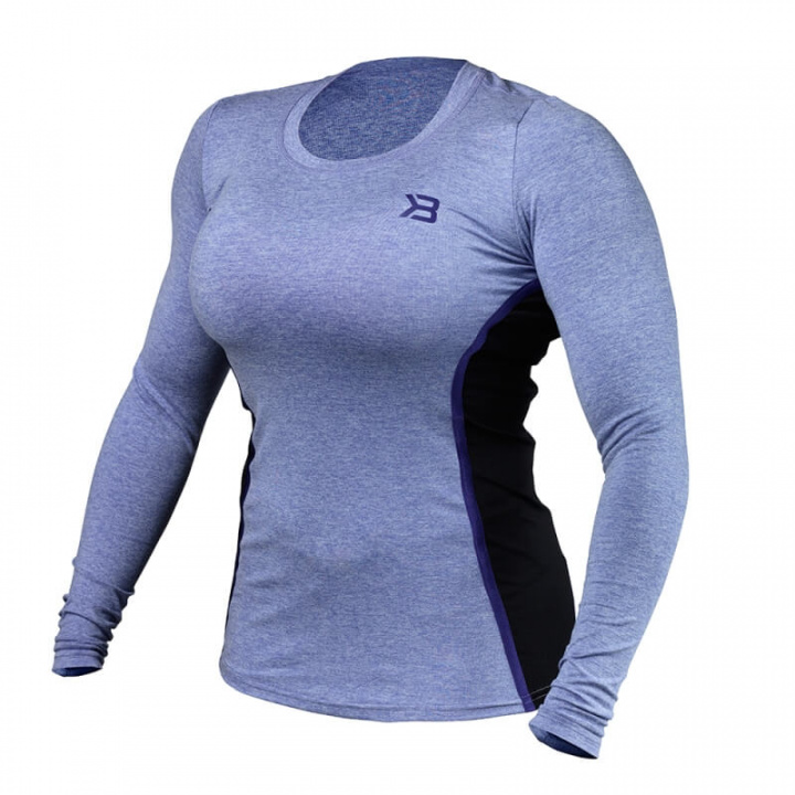 Sjekke Performance Shape Long Sleeve, purple melange, Better Bodies hos SportGym