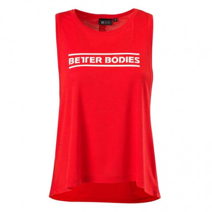 Sjekke Deep Cut Top, scarlet red, Better Bodies hos SportGymButikken.no