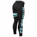 Varsity Tights, LIMITED PRODUCTION, black/aqua, Better Bodies