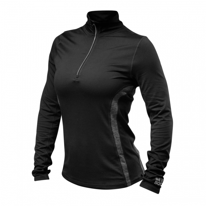 Sjekke Performance Mid L/S, black, Better Bodies hos SportGymButikken.no