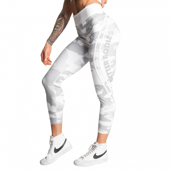 Sjekke Camo High Tights, white camo, Better Bodies hos SportGymButikken.no