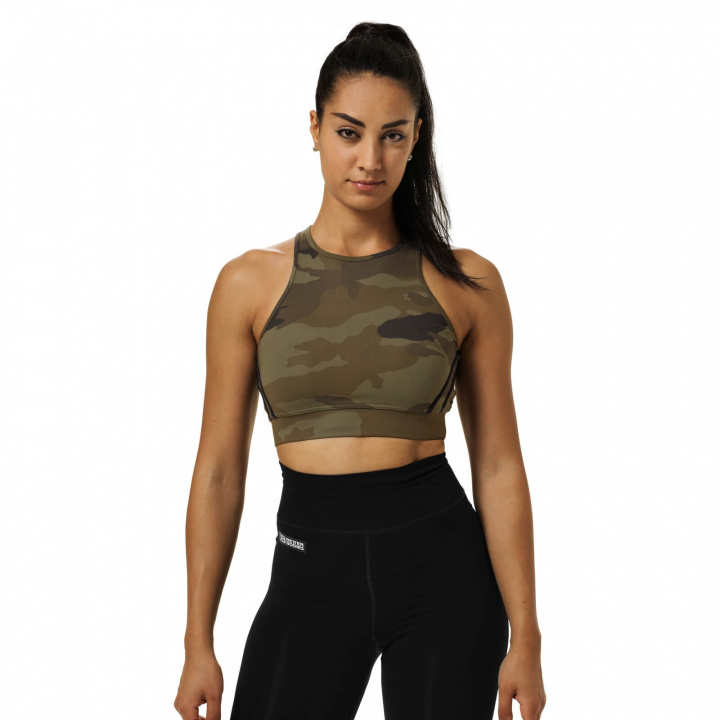 Sjekke Chelsea Halter, dark green camo, Better Bodies hos SportGymButikken.no