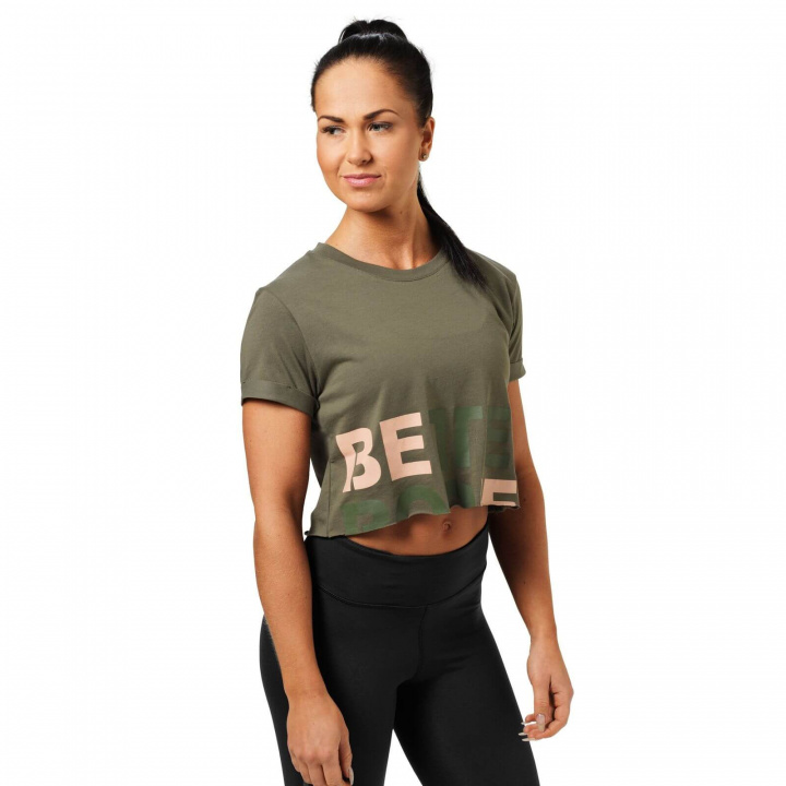 Sjekke Astoria Cropped Tee, wash green, Better Bodies hos SportGymButikken.no