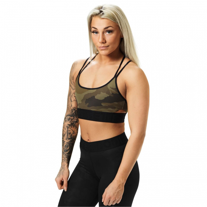 Sjekke Astoria Sports Bra, dark green camo, Better Bodies hos SportGymButikken.n