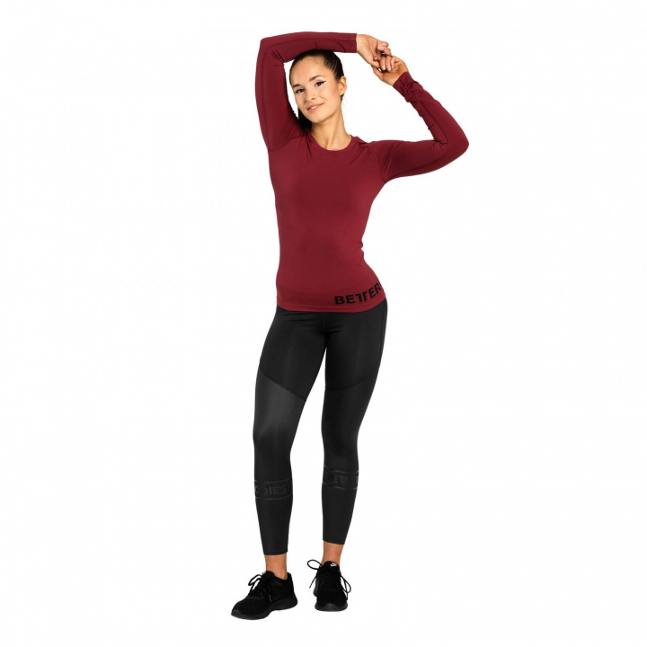 Sjekke Nolita Seamless Ls, sangria red, Better Bodies hos SportGymButikken.no