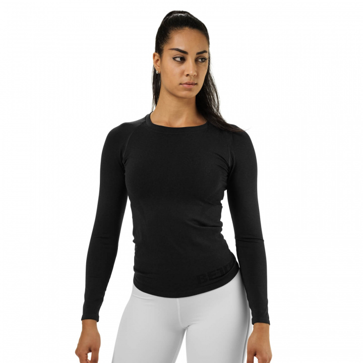 Sjekke Nolita Seamless Ls, black melange, Better Bodies hos SportGymButikken.no