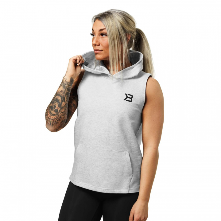 Sjekke Kensington S/L Hood, white melange, Better Bodies hos SportGymButikken.no