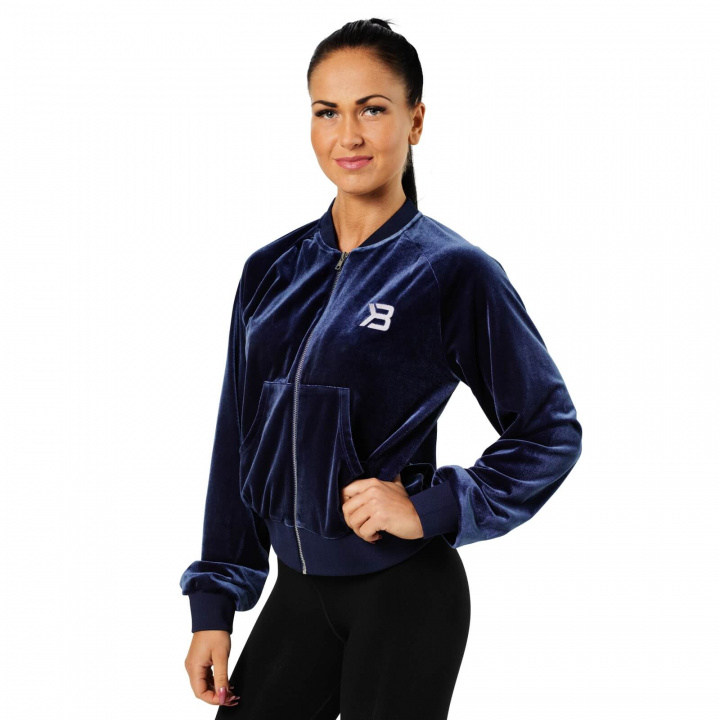 Sjekke Bowery Zip L/S, dark navy, Better Bodies hos SportGymButikken.no