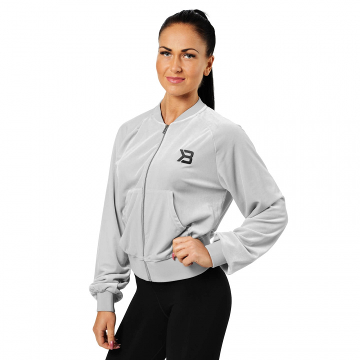 Sjekke Bowery Zip L/S, frost grey, Better Bodies hos SportGymButikken.no