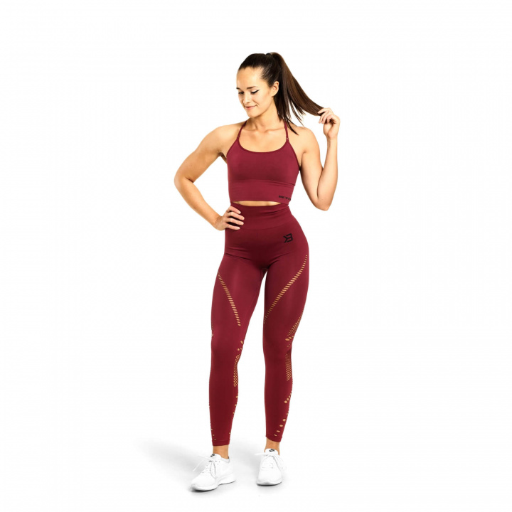 Sjekke Waverly Tights, sangria red, Better Bodies hos SportGymButikken.no