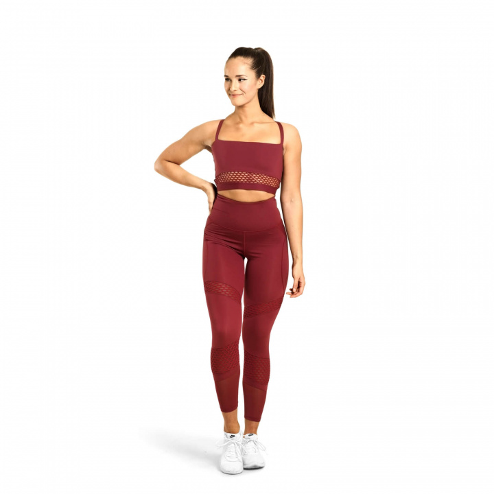 Sjekke Waverly Mesh Bra, sangria red, Better Bodies hos SportGymButikken.no