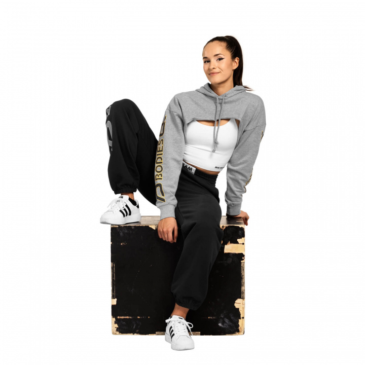 Sjekke Highbridge Crop L/S, greymelange, Better Bodies hos SportGymButikken.no