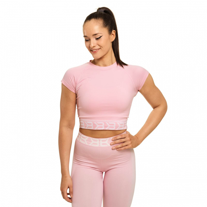 Sjekke Sugar Hill Tee, pale pink, Better Bodies hos SportGymButikken.no