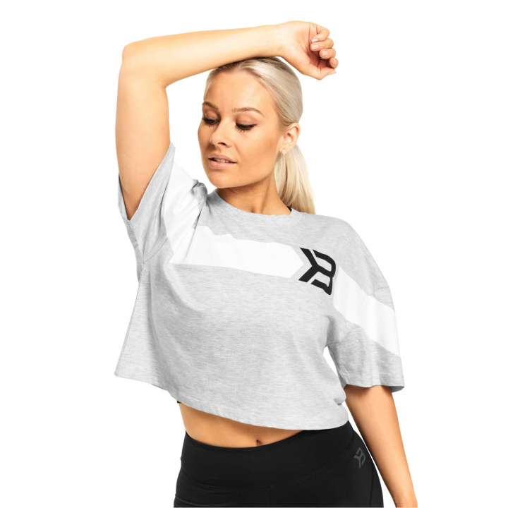 Sjekke Chrystie Tee, white melange, Better Bodies hos SportGymButikken.no