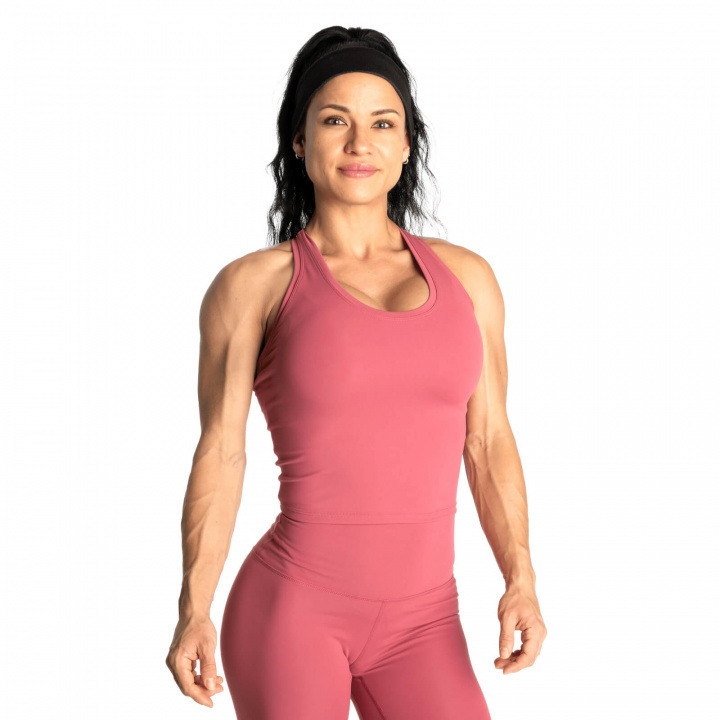 Sjekke Core Crop T-back, rouge pink, Better Bodies hos SportGymButikken.no