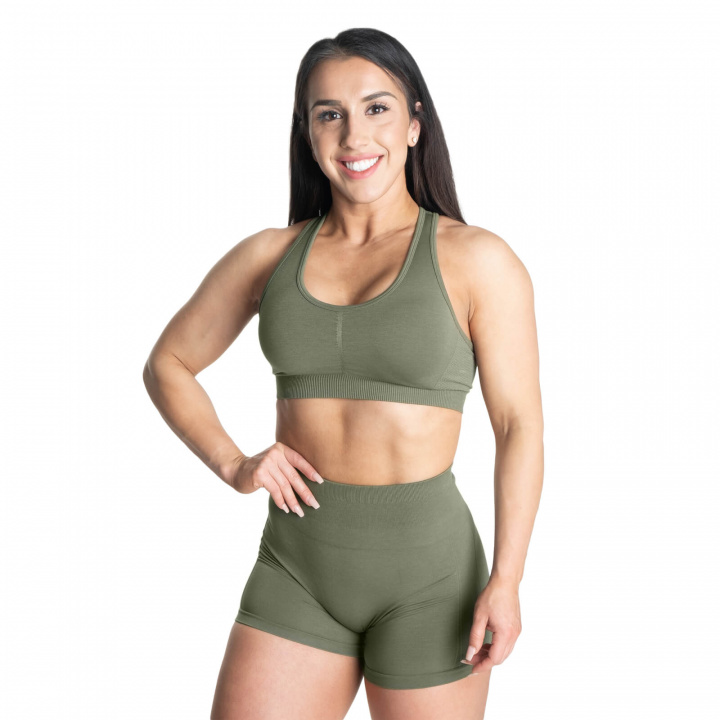 Scrunch Sports Bra, washed green, Better Bodies i gruppen DameKlær / Undertøy / Sports-BH hos Sportgymbutikken.no (BB-111090-664r)