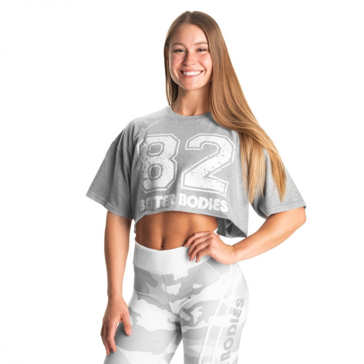 82 Onesize Tee, light grey melange, Better Bodies i gruppen DameKlær / Overdeler / T-shirts hos Sportgymbutikken.no (BB-111133-903)