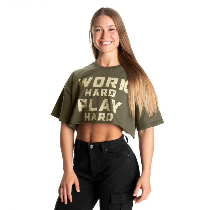 Work Hard Onesize Tee, washed green, Better Bodies i gruppen Produkt kirkegård hos Sportgymbutikken.no (BB-111134-664)