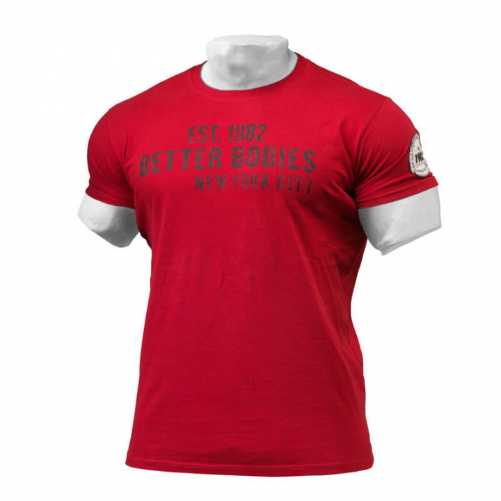 Sjekke Graphic Logo Tee, jester red, Better Bodies hos SportGymButikken.no