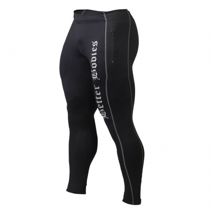 Sjekke Men's Long Tights, black, Better Bodies hos SportGymButikken.no