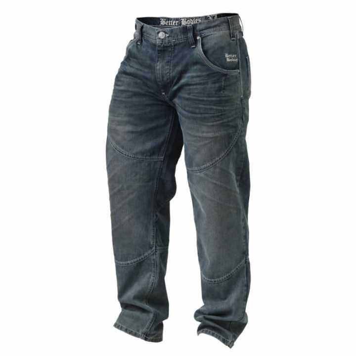 Sjekke Straight Fit Denim, tinted blue, Better Bodies hos SportGymButikken.no