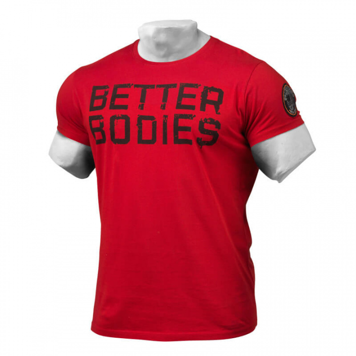 Sjekke Basic Logo Tee, jester red, Better Bodies hos SportGymButikken.no