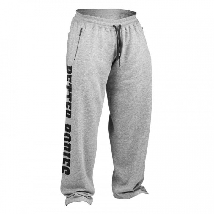 Sjekke Big Print Sweatpant, grey melange, Better Bodies hos SportGymButikken.no