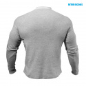 L/S Henley, grey melange, Better Bodies