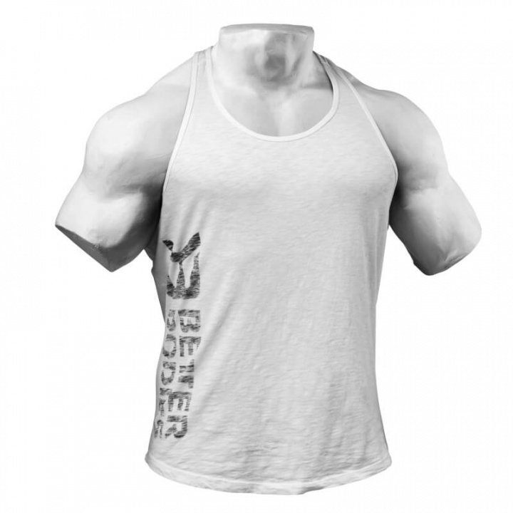 Sjekke Symbol Printed T-back, white, Better Bodies hos SportGymButikken.no