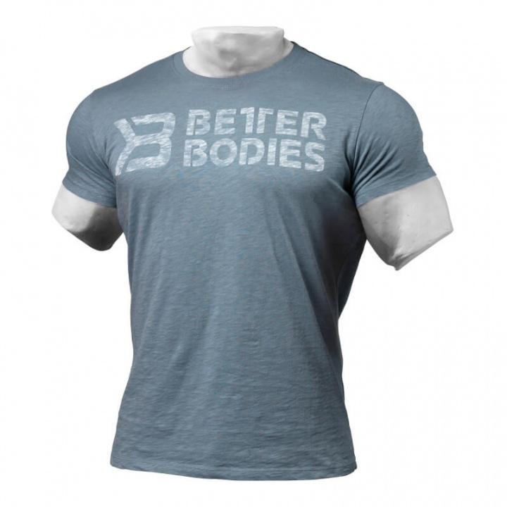 Sjekke Symbol Printed Tee, ocean blue, Better Bodies hos SportGymButikken.no