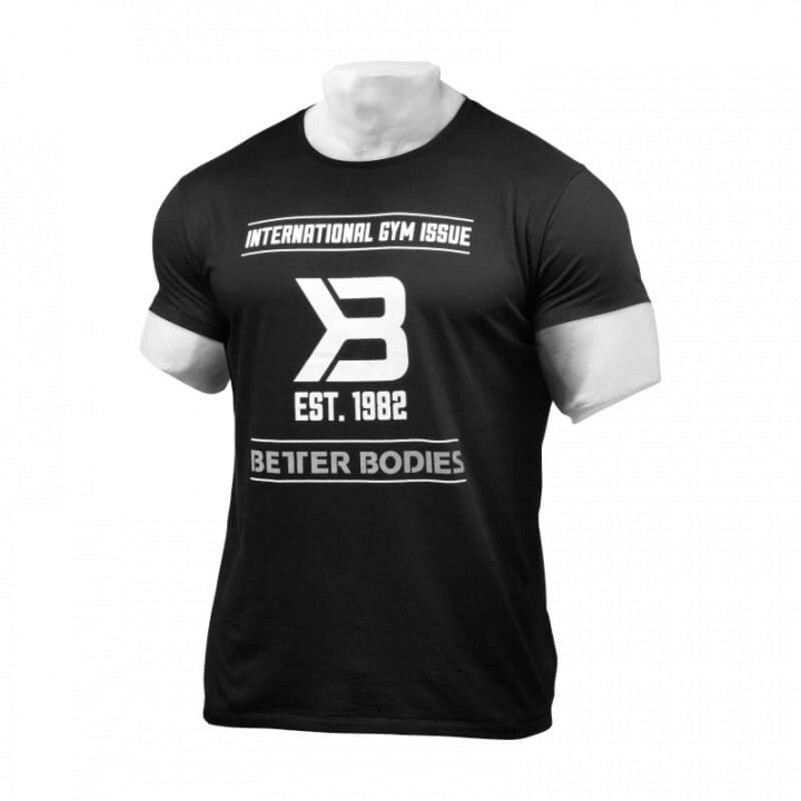 Sjekke Street Style Tee, black, Better Bodies hos SportGymButikken.no