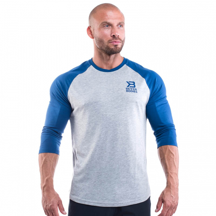 Sjekke Men's Baseball Tee, navy, Better Bodies hos SportGymButikken.no