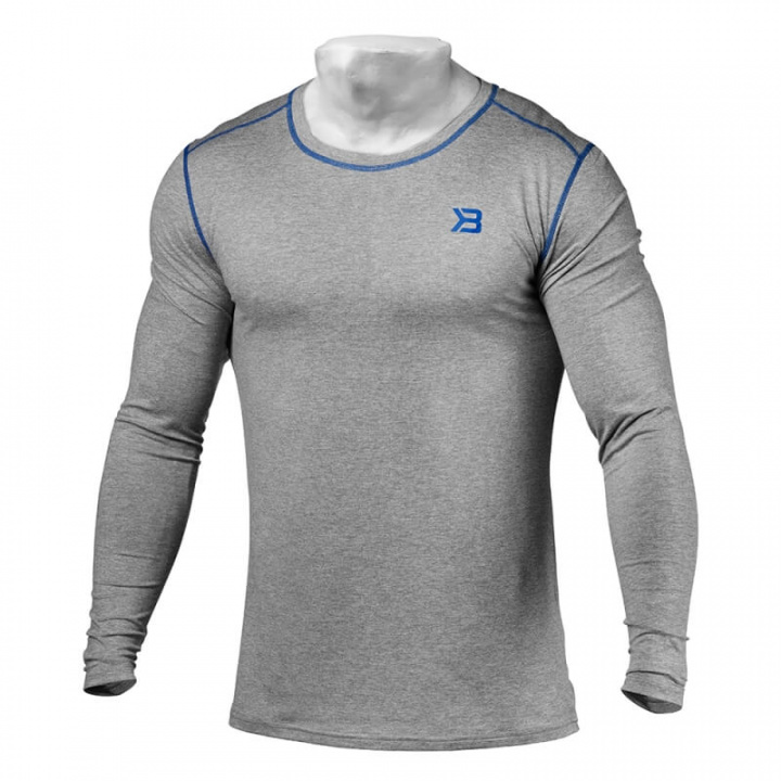 Sjekke Performance Long Sleeve, grey melange, Better Bodies hos SportGymButikken