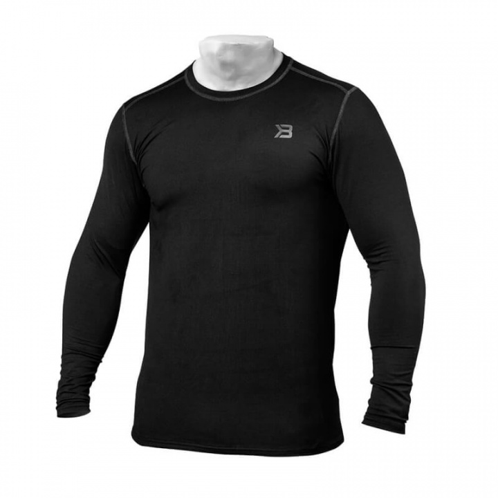 Sjekke Performance Long Sleeve, black, Better Bodies hos SportGymButikken.no