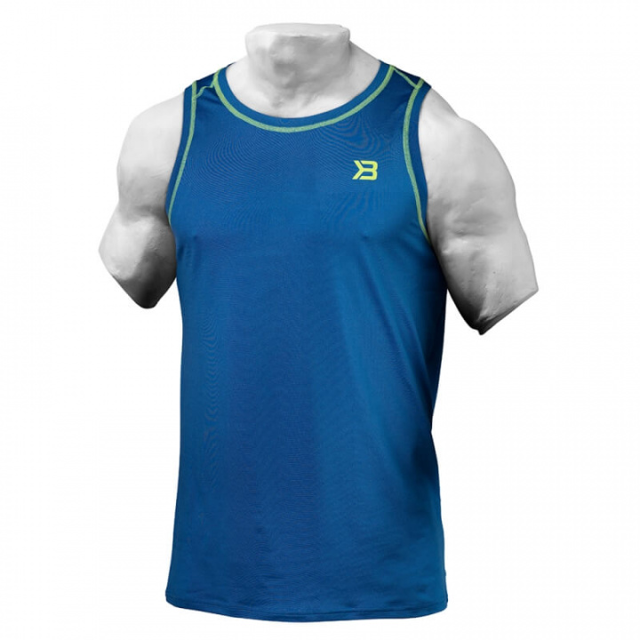 Sjekke Performance Tank, bright blue, Better Bodies hos SportGymButikken.no