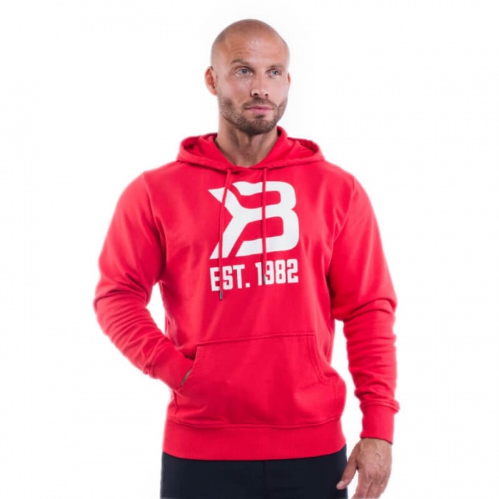 Sjekke Gym Hoodie, bright red, Better Bodies hos SportGymButikken.no