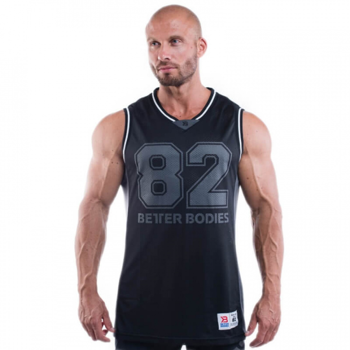 Sjekke Tip-Off Tank, black/grey, Better Bodies hos SportGymButikken.no