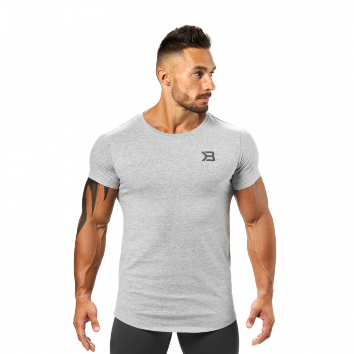 Sjekke Hudson Tee, grey melange, Better Bodies hos SportGymButikken.no